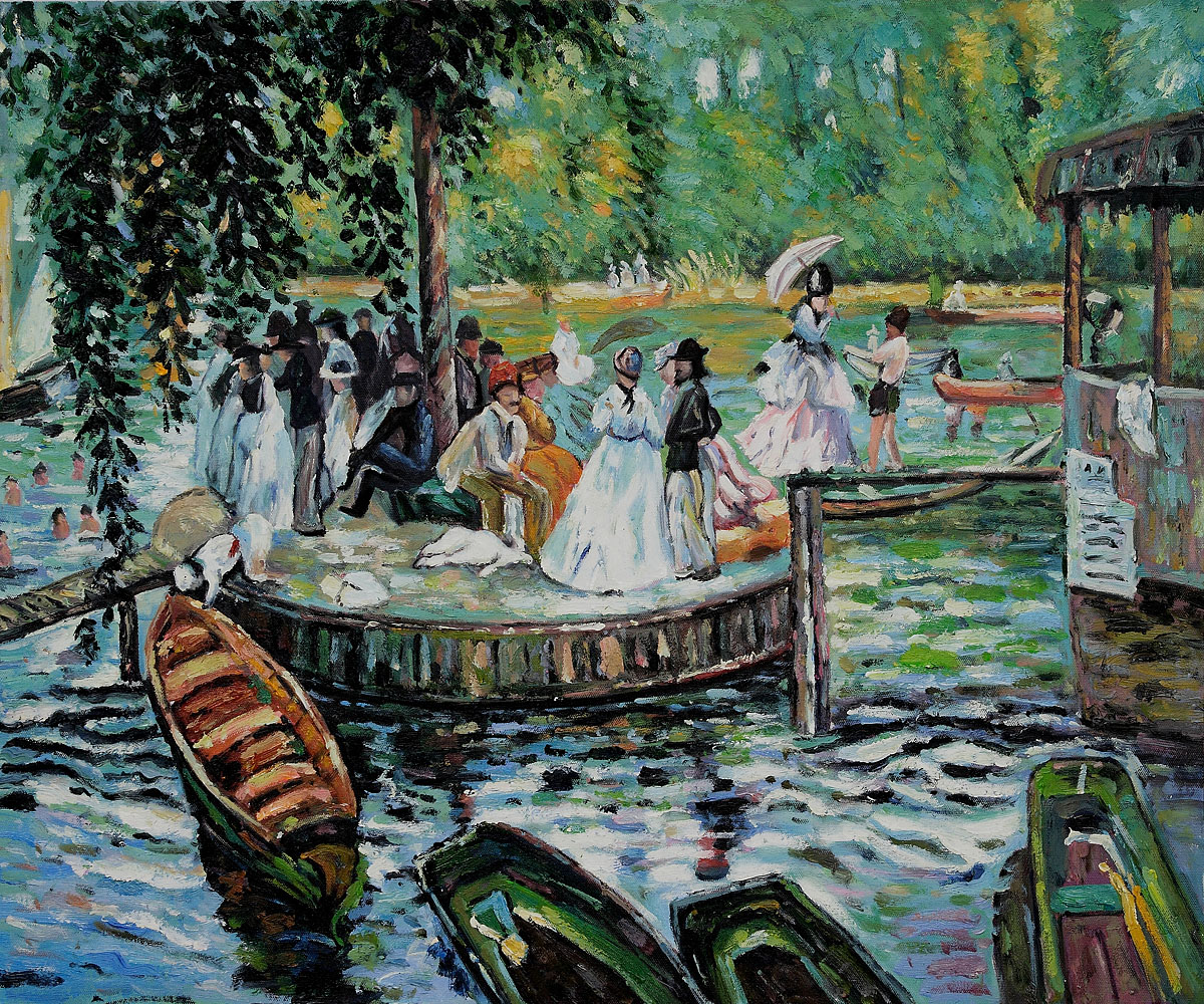 La Grenouillere The Frog Pond Study - Pierre-Auguste Renoir painting on canvas